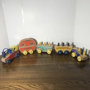Holgate Fairyland Train Wooden Fairy Tale Toy Train Set 1991 EUC MADE IN USA - Picture 1 of 10