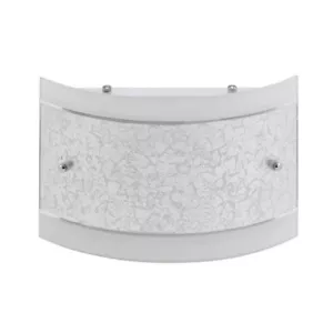 Briloner Wandleuchte halbrund 30cm Silber Glas max. 2-flammig 2 x 40W E14 Lampe - Bild 1 von 2