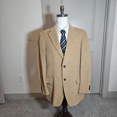 Докеры вельветовый мужской костюм Blazer спортивное пальто 42L 2 пуговицы хлопок желто-коричневый - Изображение 1 из 4