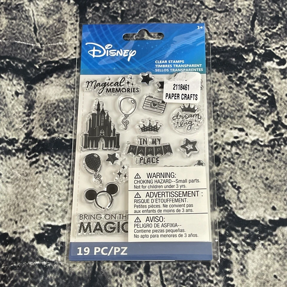 EK Success Clear STAMPS Disney Words 19 Pieces 53000054