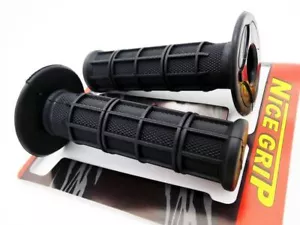 KAWASAKI KX400 JBS BLACK HAND GRIP SET LEFT RIGHT PAIR HANDLEBAR GRIPS - Foto 1 di 4