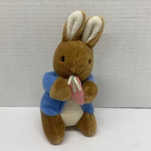 Beatrix Potter PETER RABBIT 8" Plush Stuffed Toy EDEN holding carrot - Picture 1 of 7