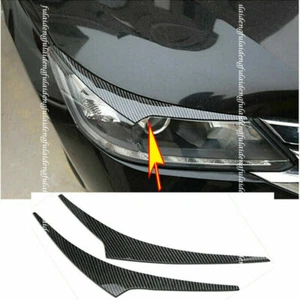 Fit For Honda Accord 2014-2015 Carbon Fiber Headlight Eyelid Trim Cover Eyebrows - Picture 1 of 6