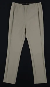 Pantalones cortos Theory para mujer 6 Navalane Becker cremallera trasera ajustados al tobillo marrón claro nuevos con etiquetas - Imagen 1 de 9
