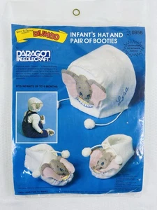 Paragon Needlecraft Disney DUMBO Infant's Hat & Booties Felt Embroidery Kit 0956 - Picture 1 of 12
