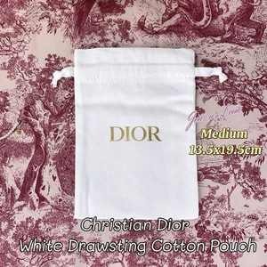1 Stück Christian Dior Weiß Medium (13,5 cm x 19,5 cm) Kordelzug Baumwolle Staubbeutel Beutel - Bild 1 von 7