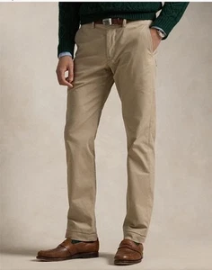 Polo Ralph Lauren Men’s Pant Stretch Straight Fit Chino Size: 40X30 Classic Tan - Picture 1 of 10