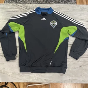Seattle Sounders FC Adidas Fútbol Prejuego Calentamiento Sudadera Grande XBOX 10/2008 - Imagen 1 de 8
