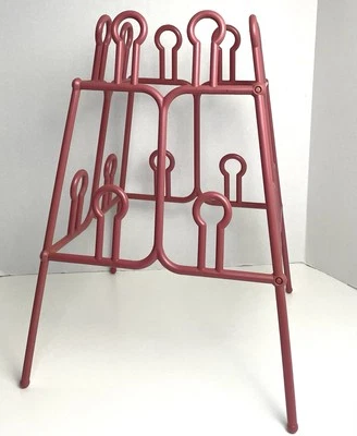 Винтажная стойка для обуви Yaffa пыльно-розовая вмещает 8 пар отдельно стоящий пластик - Изображение 1 из 4