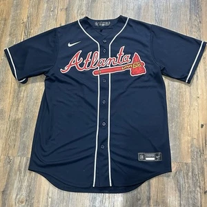 Men’s Medium Nike Atlanta Braves Jersey Atlanta Version Blue Freddie Freeman - Picture 1 of 11