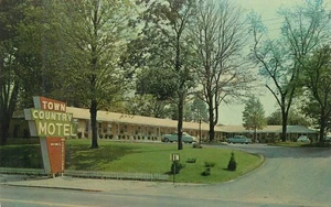Vintage Town & Country Motel Richmond Indiana fotochrome Postkarte - Bild 1 von 2