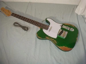 GUITARRA ELÉCTRICA TELECASTER KGD RELIC T VERDE METÁLICA CON ACABADO ENVEJECIDO/VINTAGE  - Imagen 1 de 18