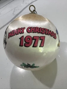 Vintage Mickey Mouse Round Satin Covered ornament 1977 - Picture 1 of 7