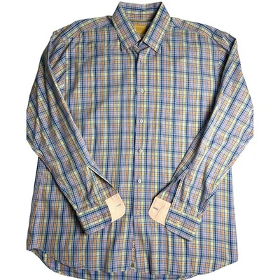 Robert Talbott Carmel XL Plaid Button Down Long Sleeve Shirt Menswear - Image 1 of 4