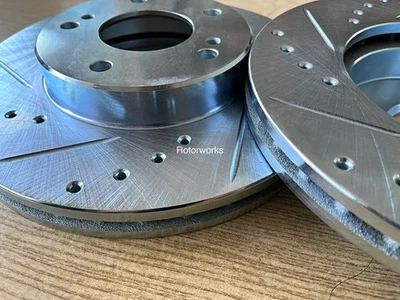 Rotores de freno recubiertos de zinc ranura de taladro delantero - para Nissan 300zx 26 mm 89-90 Foto 1 de 4