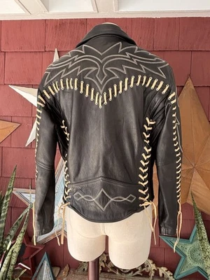 Vintage 90s Michael Hoban North Beach Black Leather Motorcycle Jacket Mens Sz 40 - Image 1 of 4