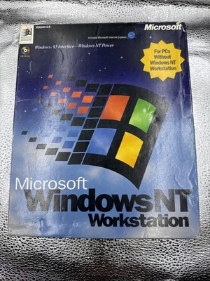 Microsoft Windows NT Workstation 4.0 CD Full Version Retail Box CD KEY INCLUDED - Image 1 of 4