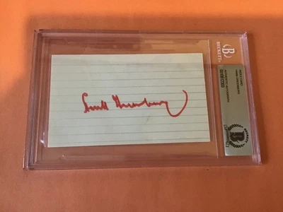Hank Greenberg Autograph Auto Index Card Beckett BAS Authentic Tigers - Image 1 of 2
