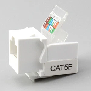 10Pcs RJ45 CAT5e Ethernet Network Keystone JackClip Module Wall Plug Connec_bf - Photo 1/8