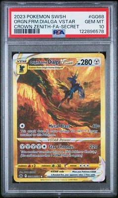 2023 SECRET #GG68 FULL ART/ORIGIN FORME DIALGA VSTAR PSA 10 - Image 1 of 2