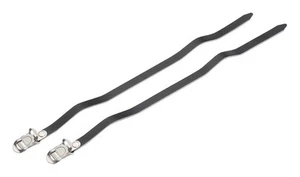 MKS Leather Toe Straps 420mm Long Black Bicycle Pedal Clip Adjustable Strap - Picture 1 of 1