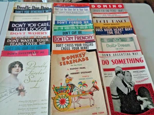 ENORME LOTTO di 50 spartiti per pianoforte vintage anni 30, 40 e 50 film/valzer/ballate #7 - Foto 1 di 2