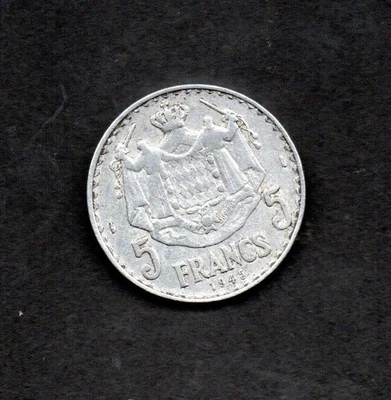 Monaco 5 Francs 1945 Aluminium - Photo 1/2