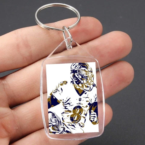 LAMAR JACKSON BALTIMORE RAVENS FOOTBALL NFL KEYCHAIN #2 Cover
