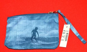 Madewell Wallet Small Zipper Pouch Coin Card Storage Case Travel Holder Surf  - Picture 1 of 5
