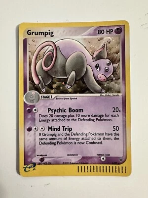 Grumpig 6/97 Holo Rare EX Dragon Set Pokemon Card E Series Real Pics NM - Image 1 of 2