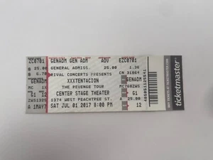 XXXTentacion The Revenge Tour Ticket Stub Atlanta GA 2017 UNUSED RARE - Picture 1 of 2