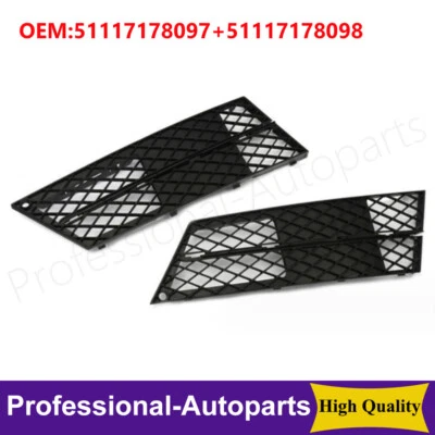 1 par de cubiertas de rejilla inferior del parachoques delantero para BMW 528i 535i 550i E60 E61 08-10 Foto 1 de 4