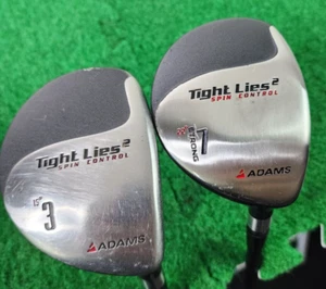 Adams Tight Lies 2 Spin Control Fairway Wood Bundle RH Strong 3 7 Firm Graphite - Picture 1 of 19
