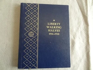 USED WHITMAN CLASSIC 9423 LIBERTY WALKING HALVES 1916-40 ALBUM 3 PAGES NO COINS - Picture 1 of 7