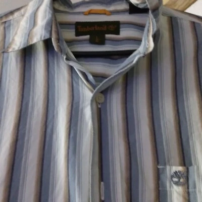 ¡Camisa de vestir grande de manga larga con botones para hombre! Timberland (talla grande) forma ex Foto 1 de 4
