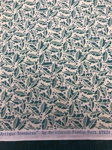 Paintbrush Studio - More Antique Treasures AT924 - By 1/4m - 100% Cotton - Green - Picture 1 of 4