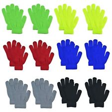 12 Pairs Kids Warm Gloves Winter Gloves Knit Gloves for Kids Boys Girls Child...