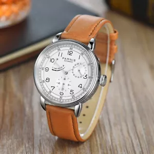 Parnis Gangreserveanzeige Automatik Mechanisch Herrenuhr Edelstahlgehäuse Neu - Bild 1 von 8