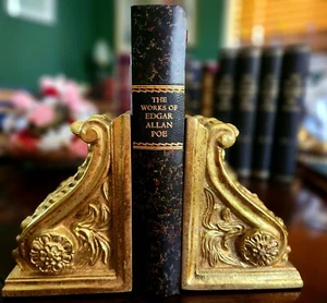 The Works of Edgar Allan Poe in One Volume, Fine marbled binding. 1927 Gorgeous - Picture 1 of 8