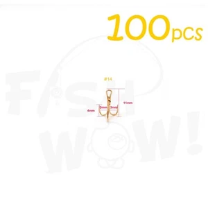 100 Stück Fische WOW! Premium Qualität Tiny Size Angeln 3x Drillinge Gold Haken Größe #14 - Bild 1 von 4