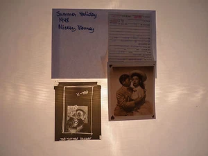 Summer Holiday Movie Mickey Rooney (1) Photo (1) Negative Lot - Imagen 1 de 2