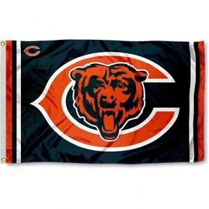 CHICAGO BEARS 3'X5' FLAG BANNER ***100% Full Color On Both Sides Of Flag***