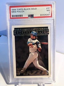 Topps Black Gold 1994 - Mike Piazza - LA Dodgers - PSA 7 casi como nuevo - Imagen 1 de 2