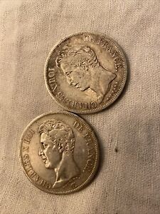 5 Francs Charles X 1826W Et 1828W