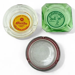 VTG LAS VEGAS Casino Ashtrays 1960s, Las Vegas Gambling Hotels Ashtrays LOT OF 3 - Picture 1 of 7