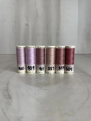 6 Light Purple Multi colors GUTERMANN 100% polyester thread 110 yard spools - Image 1 of 3