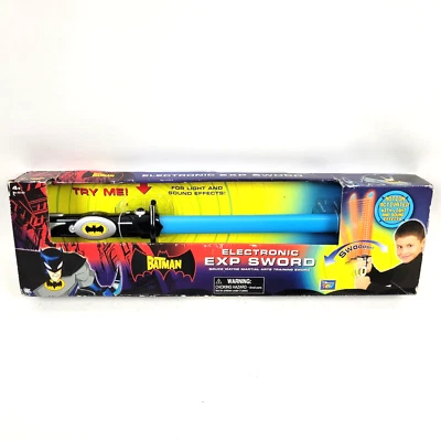 Batman Shadow Tek EXP Espada Azul Thinkway Juguetes Luces Sonidos Caja Ligeramente Dañada Foto 1 de 4