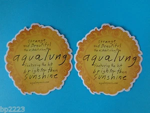 2er-Pack Aqualung ""strange and beautiful"" Band Aufkleber/Aufkleber BRANDNEU schwer zu finden - Bild 1 von 3
