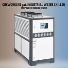 CREWORKS 15Ton Air-cooled Industrial Water Chiller LCD Display 45KW W/ 200L Tank