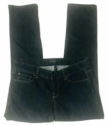 Pantalones de mezclilla Ann Taylor para mujer talla 2 pierna recta tiro bajo lavado oscuro Foto 1 de 4